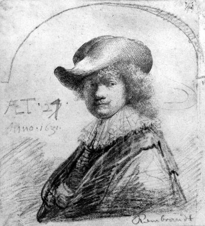 Self Portrait, c.1633 by Rembrandt van Rijn